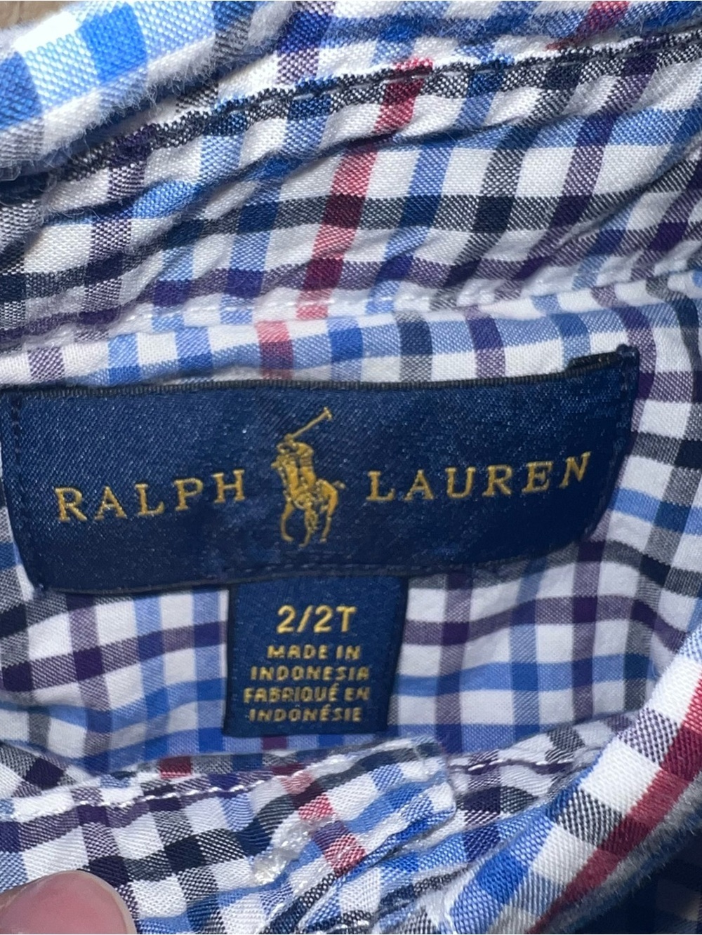 Ralph Lauren Toddler Boys Plaid Button Up Dress Shirt Bundle 2T Blue Pony Logo - Picture 7 of 9